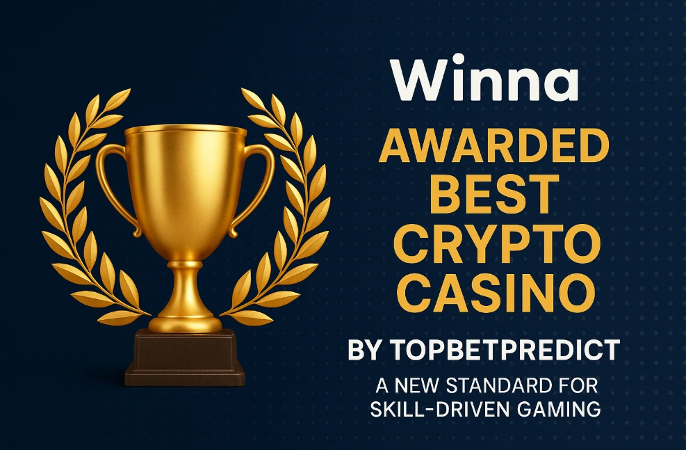 Winna Awarded Best Crypto Casino by TopBetPredict: A New Standard for Skill-Driven Gaming